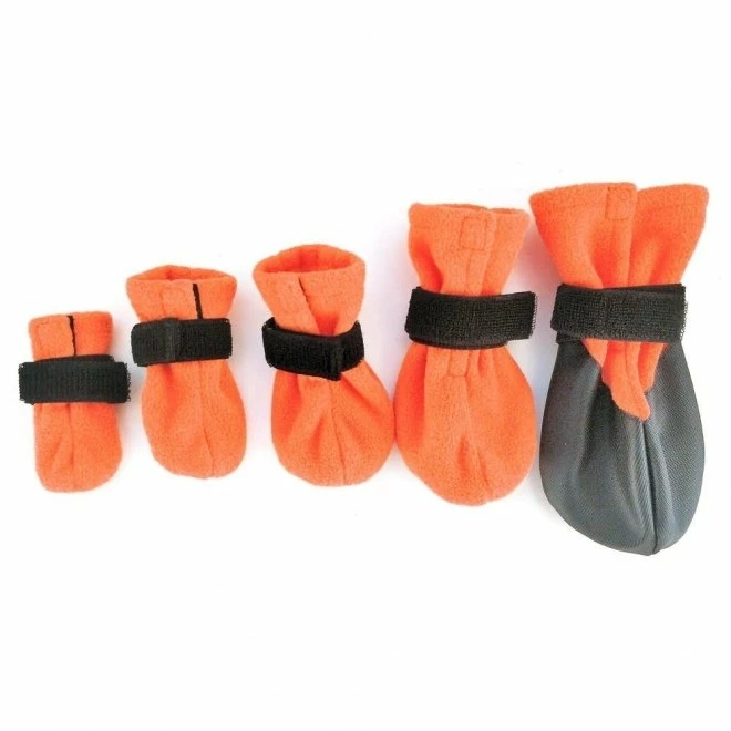Basic Paws Fleece Potesokker Orange 4-pack - Bilde 3