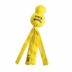 KONG Wubba Wet Flytende Hundleke, Gul