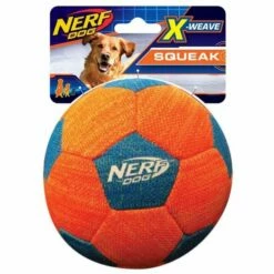 NERF Dog Foam X Weave Squeak Fotball Orange Blå